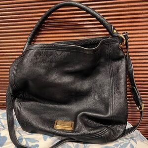 Marc Jacobs Black Leather Hobo Bag